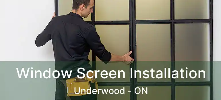  Window Screen Installation Underwood - ON