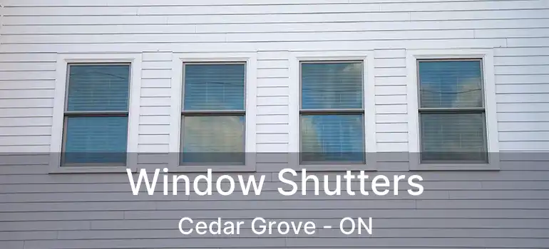  Window Shutters Cedar Grove - ON
